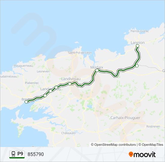 Mapa de P9 de tren