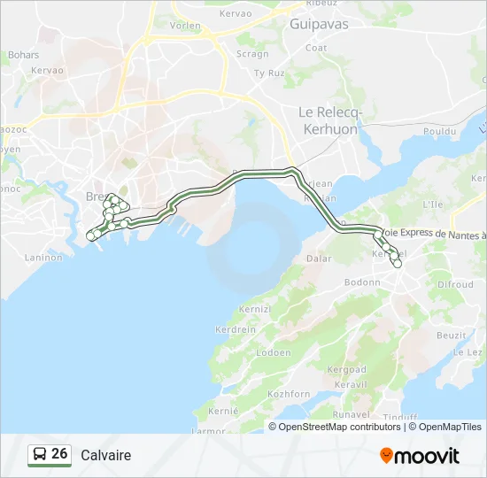 26 Bus Line Map