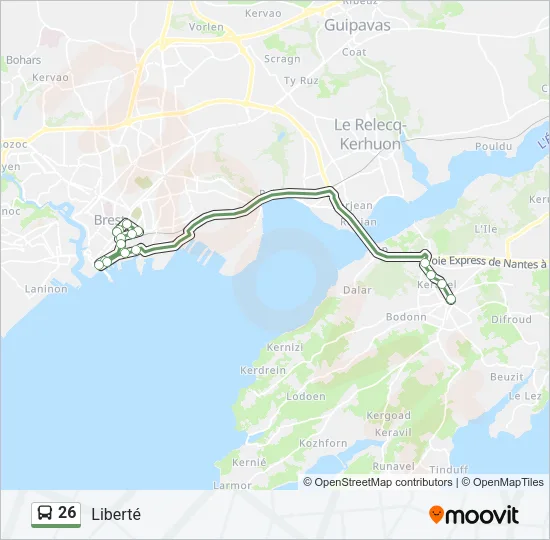 26 Bus Line Map