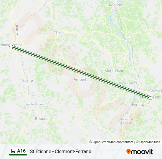 A16 Bus Line Map