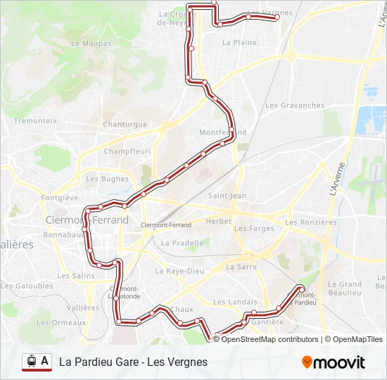 A Light Rail Line Map