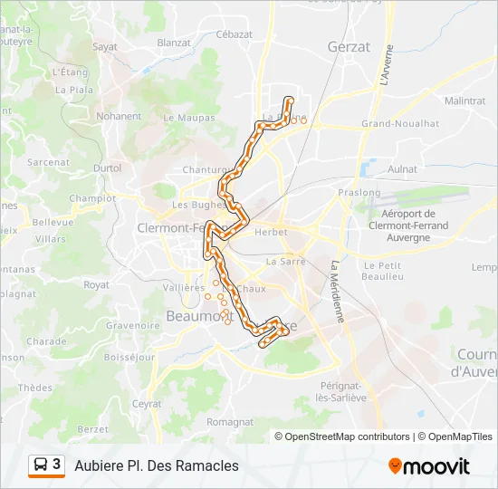 3 Bus Line Map