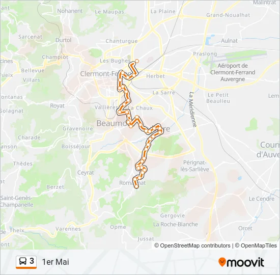 3 Bus Line Map
