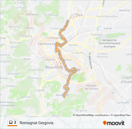 3 Bus Line Map