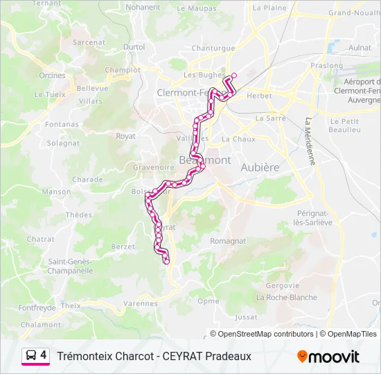 4 Bus Line Map