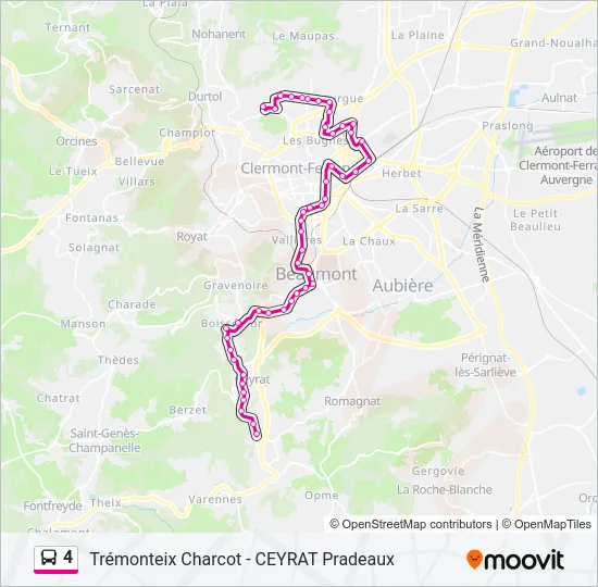 4 Bus Line Map