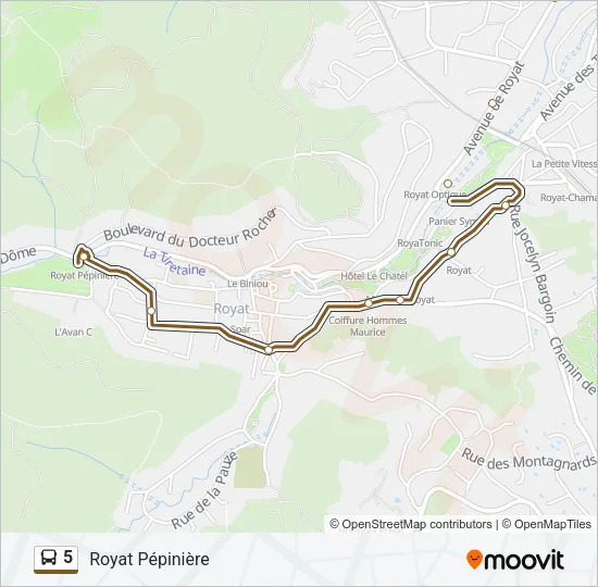 5 Bus Line Map