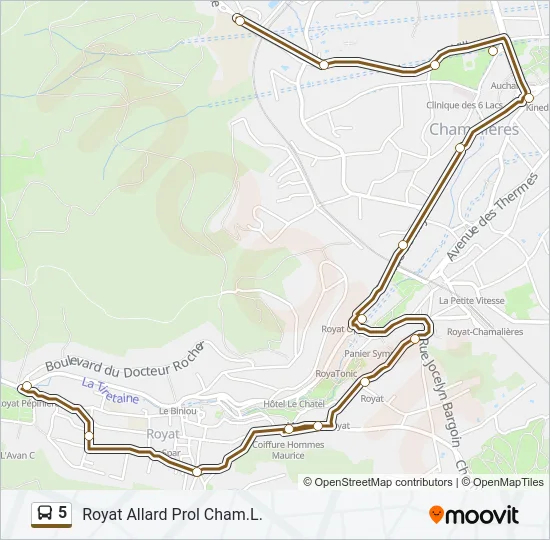 5 Bus Line Map
