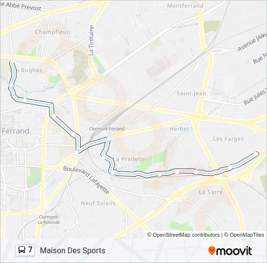 7 Bus Line Map