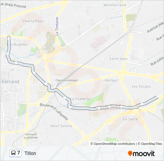 7 Bus Line Map
