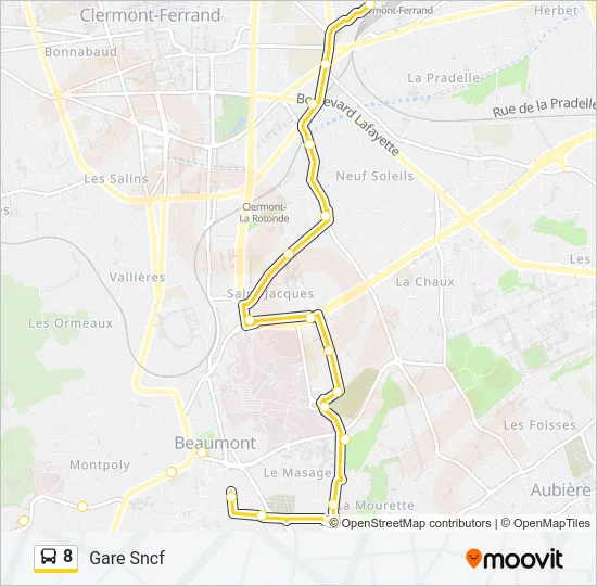 8 Bus Line Map