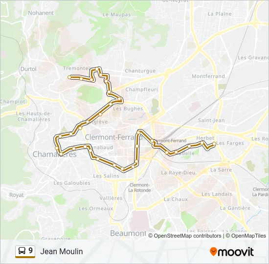 9 Bus Line Map