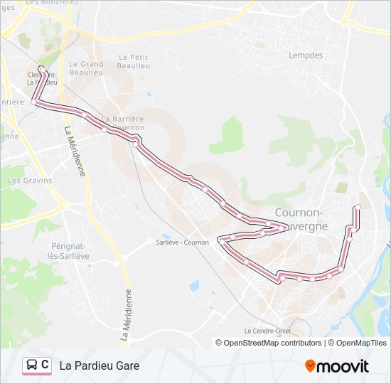 C Bus Line Map