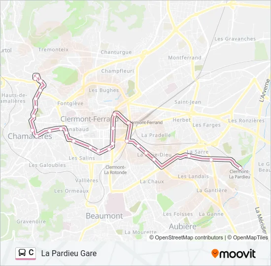 C Bus Line Map