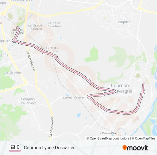 C Bus Line Map