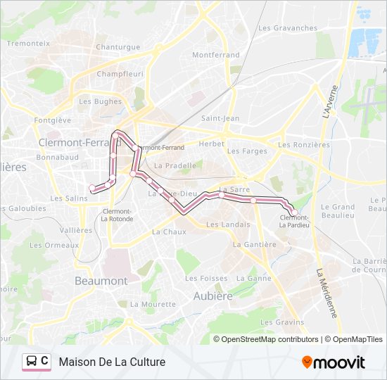 C Bus Line Map
