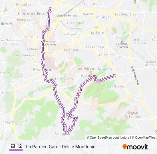 12 Bus Line Map