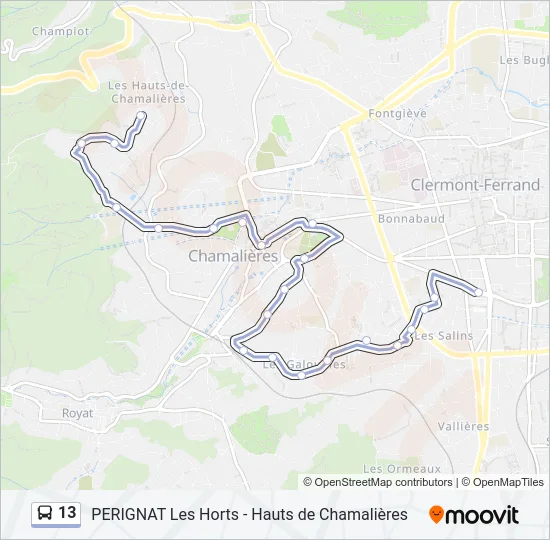13 Bus Line Map