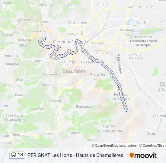 13 Bus Line Map