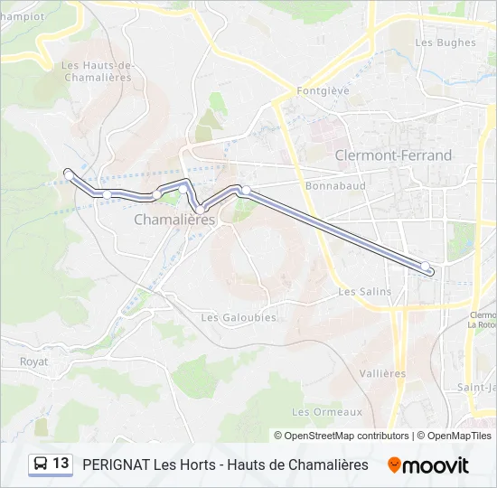 13 Bus Line Map