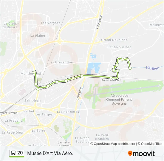 20 Bus Line Map