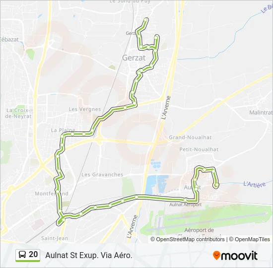 20 Bus Line Map