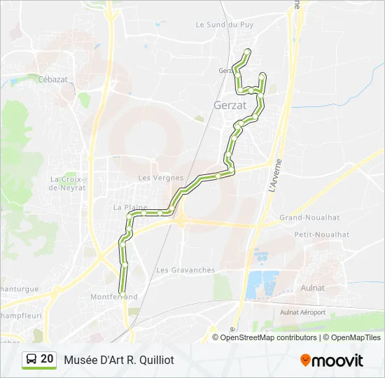 20 Bus Line Map