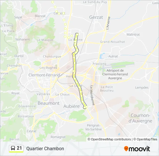 21 Bus Line Map