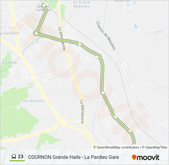23 Bus Line Map