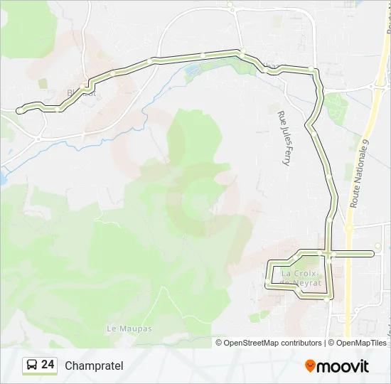 24 Bus Line Map