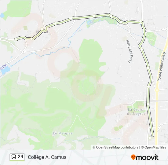 24 Bus Line Map
