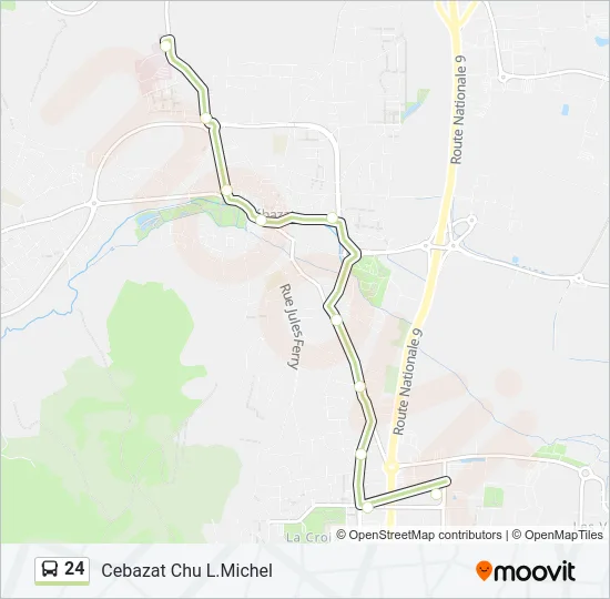 24 Bus Line Map