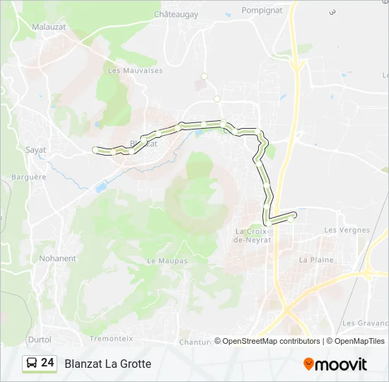 24 Bus Line Map
