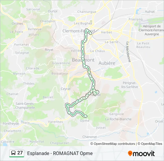 27 Bus Line Map