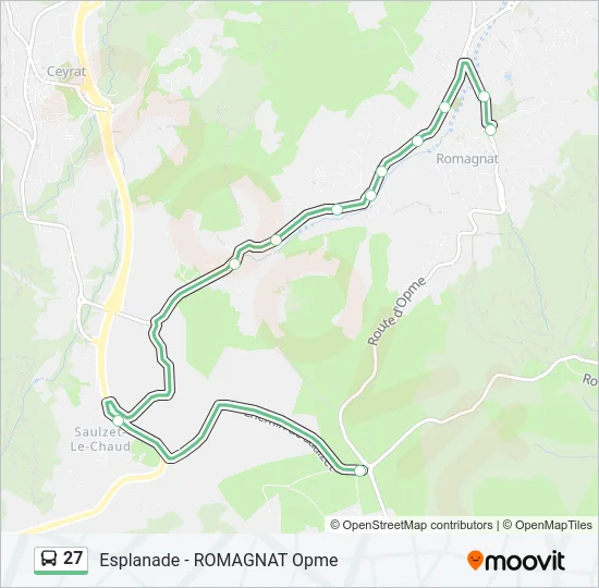 27 Bus Line Map