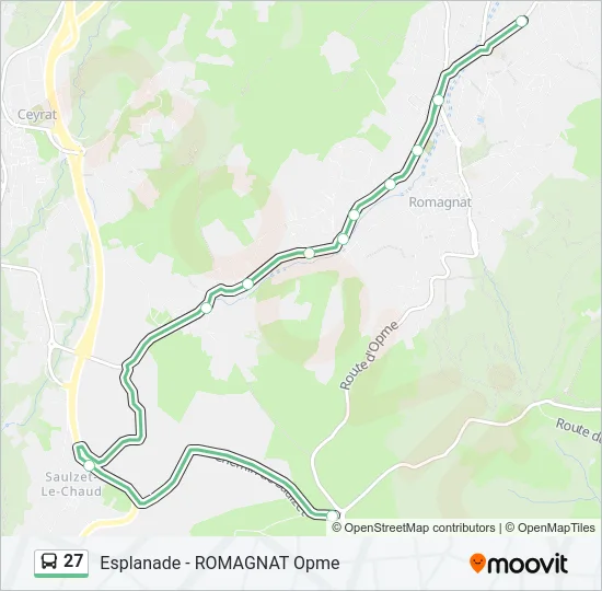 27 Bus Line Map