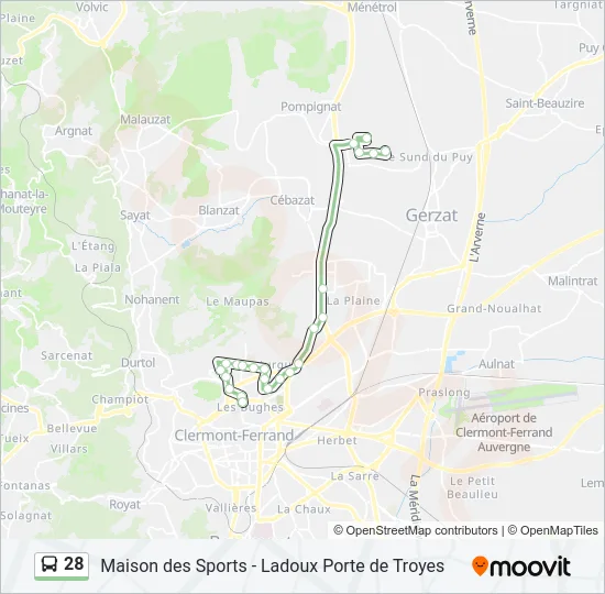 28 Bus Line Map