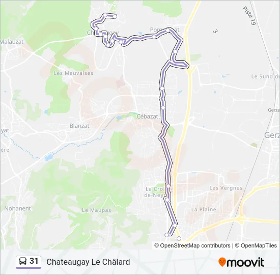 31 Bus Line Map