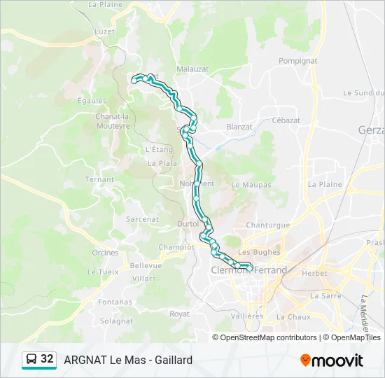 32 Bus Line Map