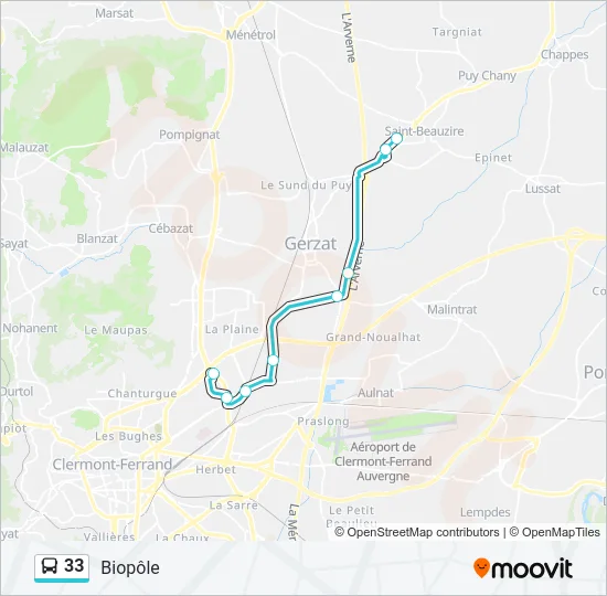 33 Bus Line Map