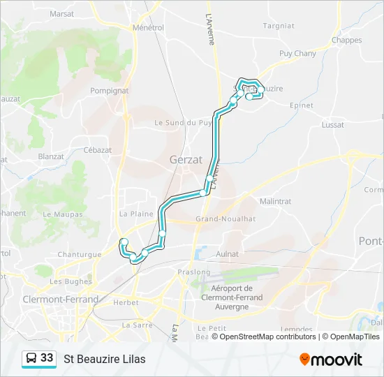 33 Bus Line Map