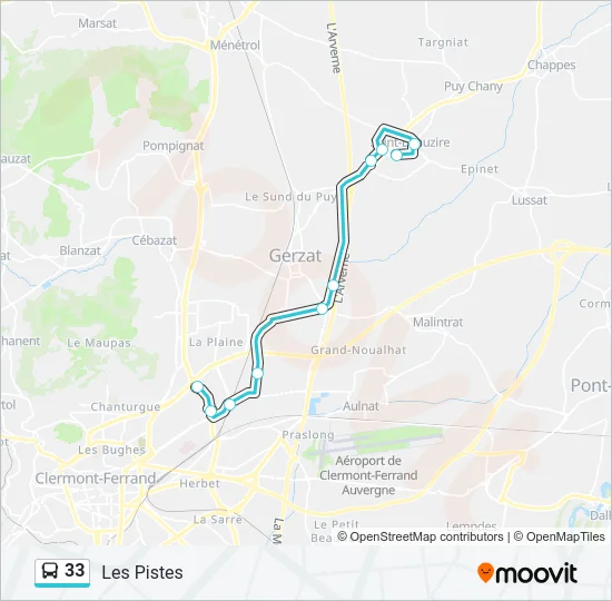 33 Bus Line Map