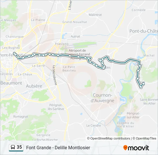35 Bus Line Map