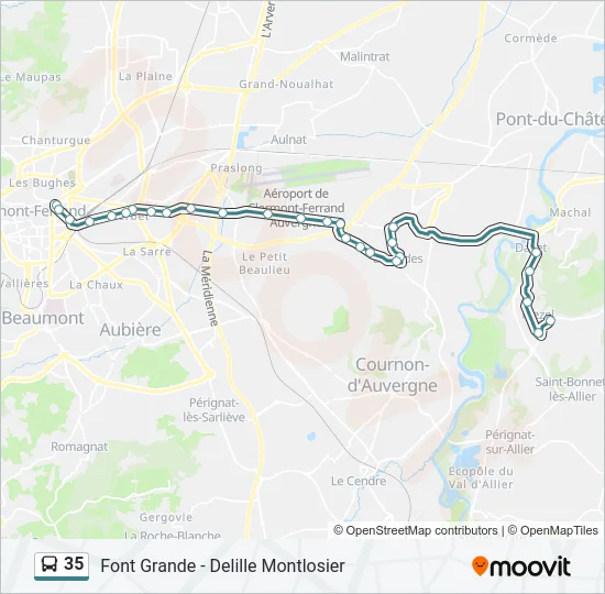 35 Bus Line Map