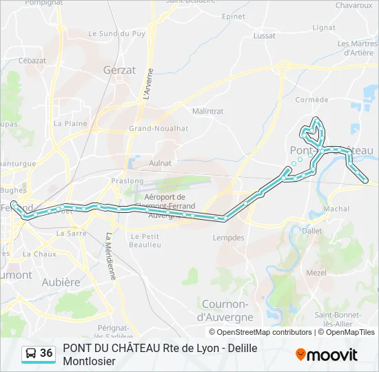 36 Bus Line Map