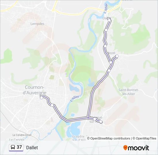 37 Bus Line Map