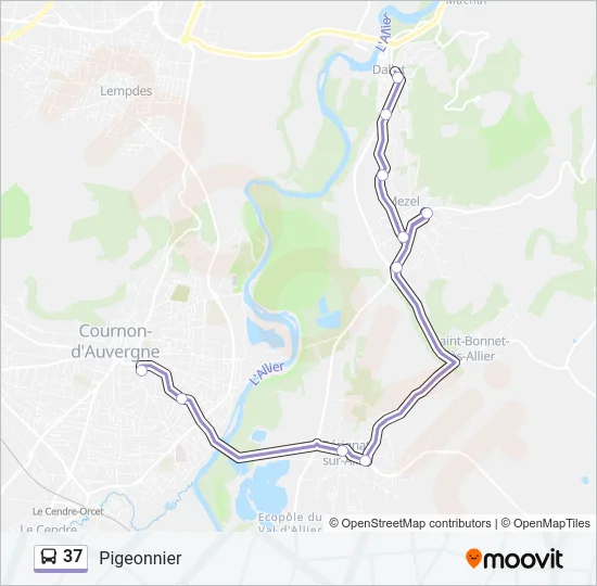 37 Bus Line Map