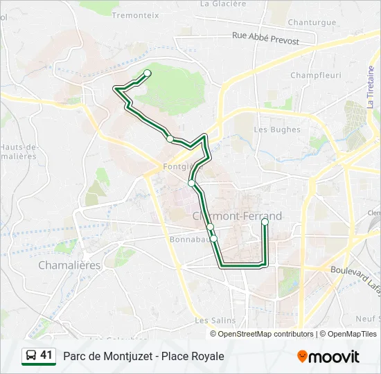 41 Bus Line Map