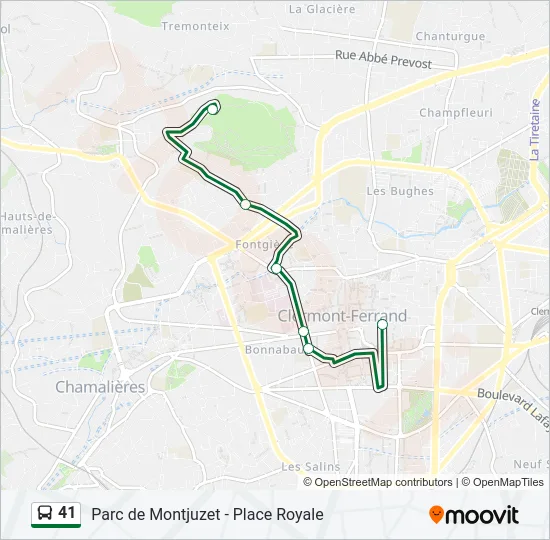 41 Bus Line Map