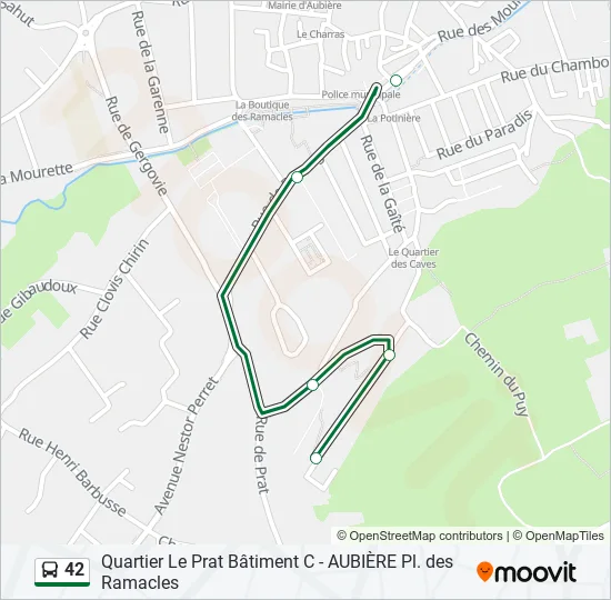 42 Bus Line Map